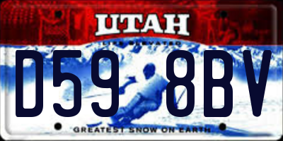 UT license plate D598BV