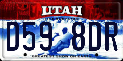 UT license plate D598DR