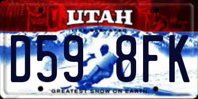 UT license plate D598FK