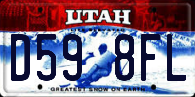 UT license plate D598FL