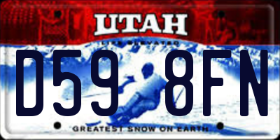 UT license plate D598FN