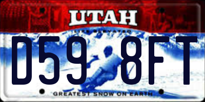 UT license plate D598FT