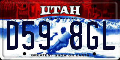 UT license plate D598GL