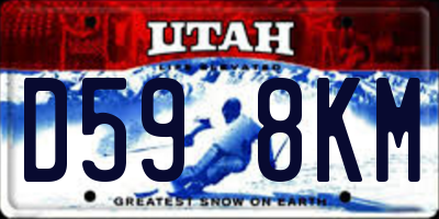 UT license plate D598KM