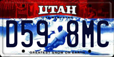 UT license plate D598MC
