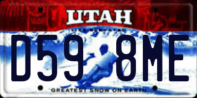 UT license plate D598ME