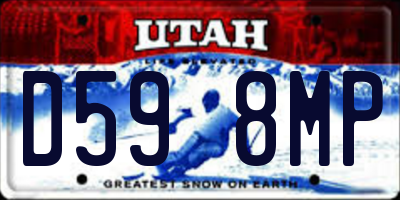 UT license plate D598MP