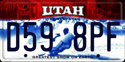 UT license plate D598PF