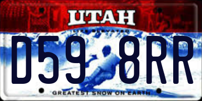 UT license plate D598RR