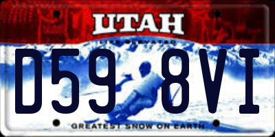 UT license plate D598VI