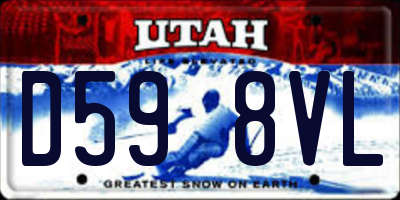 UT license plate D598VL
