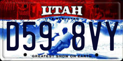UT license plate D598VY