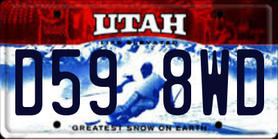 UT license plate D598WD