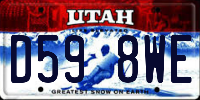 UT license plate D598WE