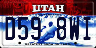 UT license plate D598WI