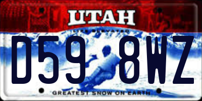 UT license plate D598WZ