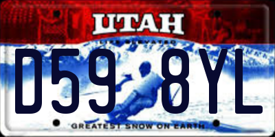 UT license plate D598YL