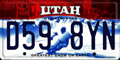 UT license plate D598YN