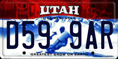 UT license plate D599AR