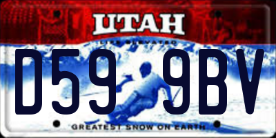 UT license plate D599BV