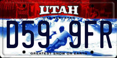 UT license plate D599FR