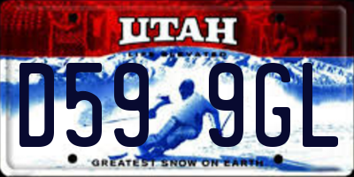 UT license plate D599GL