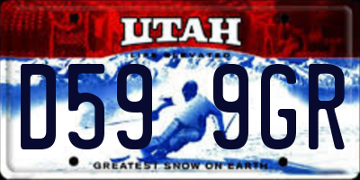 UT license plate D599GR