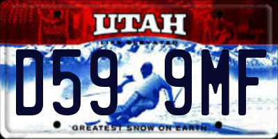 UT license plate D599MF