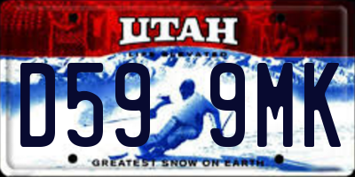 UT license plate D599MK