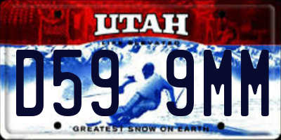 UT license plate D599MM