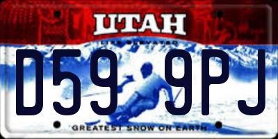 UT license plate D599PJ