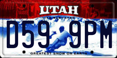 UT license plate D599PM