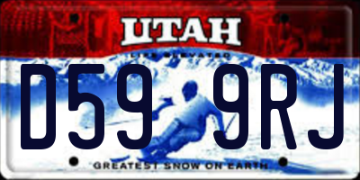 UT license plate D599RJ