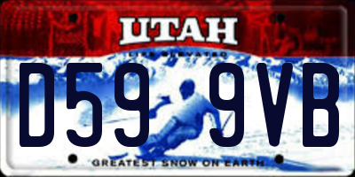 UT license plate D599VB