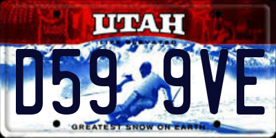 UT license plate D599VE