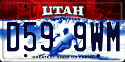 UT license plate D599WM