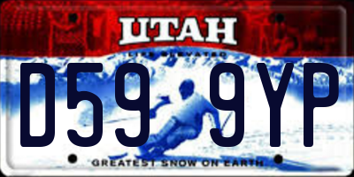 UT license plate D599YP