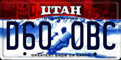 UT license plate D600BC