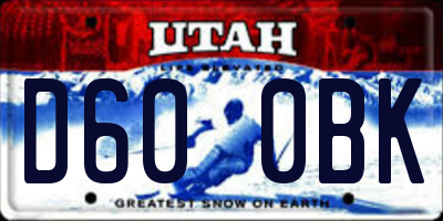 UT license plate D600BK