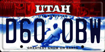UT license plate D600BW