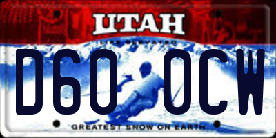 UT license plate D600CW
