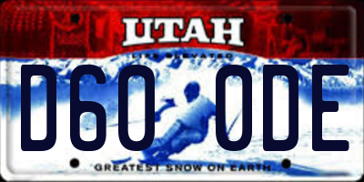 UT license plate D600DE