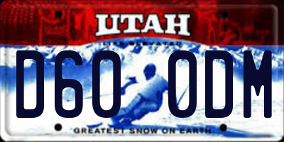 UT license plate D600DM