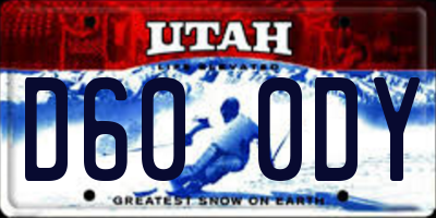 UT license plate D600DY