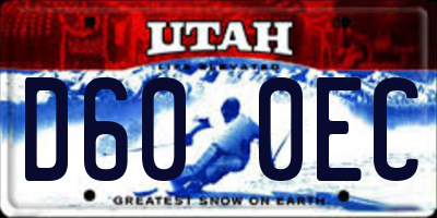 UT license plate D600EC