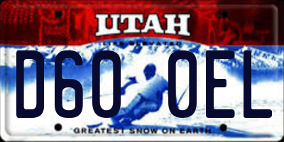 UT license plate D600EL