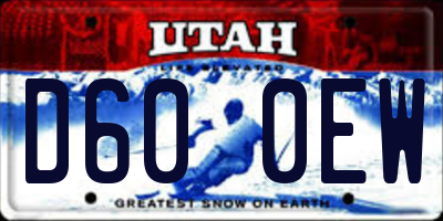 UT license plate D600EW