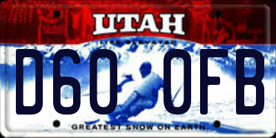 UT license plate D600FB