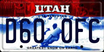 UT license plate D600FC