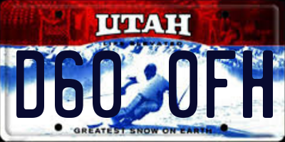 UT license plate D600FH